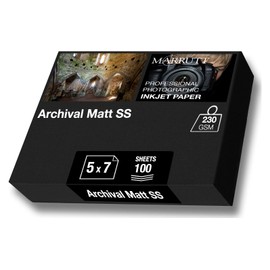 Marrutt 230gsm Archival Matt Single Sided Inkjet Photo Paper: 5” x 7” - 100 Sheets