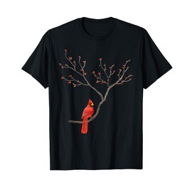 Red Cardinal Bird Lovers Birdwatching Birding Vintage T-Shirt