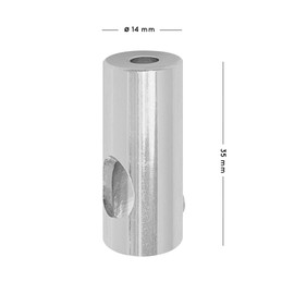 smartect Aluminium Wall and Ceiling Pins for Fixing Textile Cables, Pack of 4, Metal, Ceiling Mounting with Screws and Dowels, Monkey Swing, Surface-Mounted Cable Holder for Own DIY Project