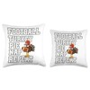 Football Turkey Pie Nap Repeat Funny Thanksgiving Game Throw Pillow