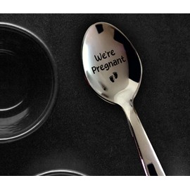 Classic Craft Creations | We're Pregnant Pregnant, Pregnancy Announcement, Pregnancy Spoon, Baby Announcement | Expecting parents gift | Cute pregnancy gift | Gift for her