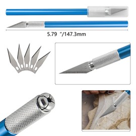 WMYCONGCONG Plastic Model Tools, 10-piece Set, Introductory Tool Set, For Beginners (5 Pieces, Replacement Blade), Thin Blade Nippers, Files, Precision Tweezers, Storage Case Included