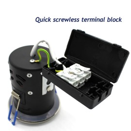 sanlumia 2 X LED Fire Rated Downlight Can GU10 Recessed Ceiling Twist & Lock Interchangeable Downlight IP65 White