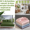 Geuz Bamboo Fitted Sheet 160 x 200 cm Green Olive