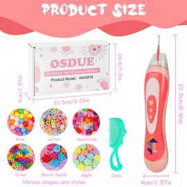 OSDUE Hair Accessories Girls Toy, Hair Braiding Machine Girls, Children's Hair Braiding Machine, Hair Braider, Hair Braider Hair Beads Machine, DIY Hair Decoration for Gift Girls 5 6 7 8 9 Years