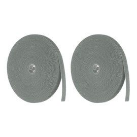 HARFINGTON 2pcs Garden Plant Tape 33ft 25/64" Reusable Garden Plant Ties Strap Nylon Plant Twist Tie for Plant Gardening Home Office, Grey