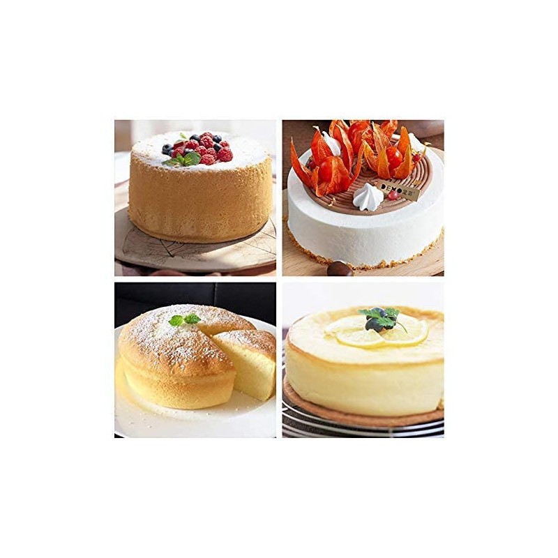 Flunyina 8 Packs 4" Aluminium Round Cake Pan Chiffon Cake