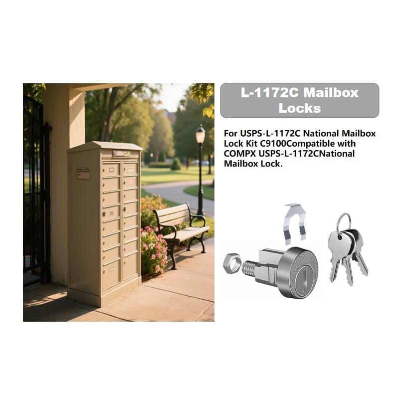L-1172C Mailbox Lock Replacement - C9100 Replacement for USPS-L-1172C Mailbox