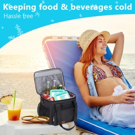 Ice Packs for Lunch Boxes & Lunch Bag - Quick Freeze Ice Pack Space Saving Freezer Packs - Reusable Slim Original Cool Pack - Cool Coolers Accessories for Beach, Camping and Fishing - 2PC Green