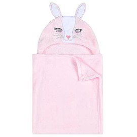 Lora Dora Baby Boys Girls Hooded Fleece Blanket Newborns Bear Rabbit Cuddle Wrap Baby Robe Pink