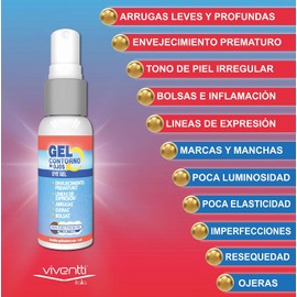 Adiós Ojeras Patas de Gallo Inflamación Bolsas y Arrugas en los Ojos con VIVENTTI Gel Contorno de Ojos Fórmula Italiana Piel Reseca Poca Elasticidad Manchas y Daño Solar Resultados en Tiempo Récord