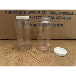 Pretium Plastics - Alpha packaging 16 fl oz - 500ml PET Pinch Waist Clear Bottles - 140 Bottles With Lids!! New