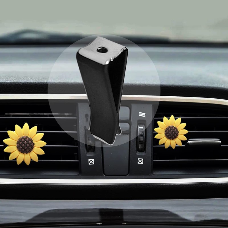 BetterJonny 100 Pieces Square Head Car Air Vent Clips, Decorative