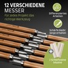 HOLZHELD Carving tool and carving blank (17 pieces) in very