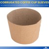 1InTheOffice Corrugated Coffee Cup Sleeves For 10oz 12oz 16 oz