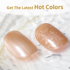 JODSONE 10ml Gel Nail Polish Glitter Drawing Champagne Gold Gel Polish All Seasons Neutral Soak Off U V Lamp Pale Gold Nail Polish Nail Art Design Manicure Salon DIY Home