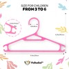 FolhaSol Kids Plastic Hangers (20 Pack, Crimson), 11.4 Inch Colored