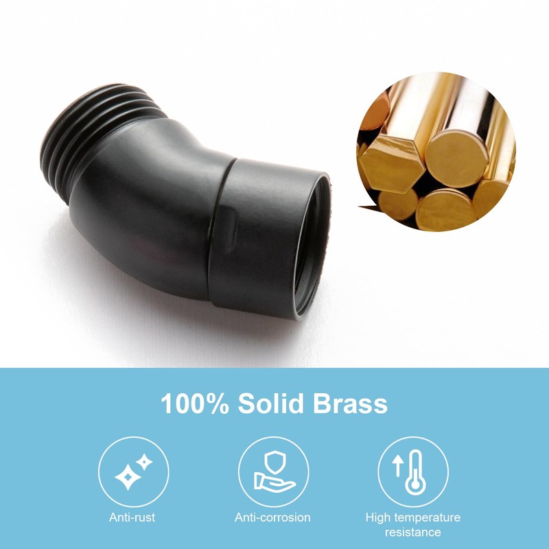 OFFO Shower Head Elbow Adapter, All Metal Handheld Shower Head