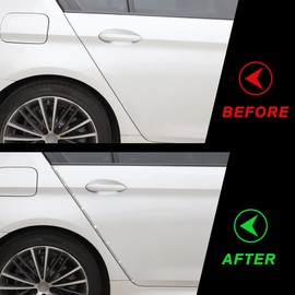TOMALL Bling Car Door Guard Crash Bumper Crystal Anti-Scratch Strip Sticker Crystals Car Door Bumper Protector Accessory DIY for Interior and Exterior Decoration Styling Accessories AB White