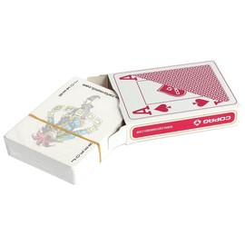 Copag 22564061 22564061-Plastik Poker-Jumbo Index mit 4 Eckzeichen, Rot, bunt