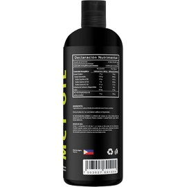 Wellthy MCT Oil 1L Aceite 100% Coco Natural. 66 Porciones, C8+C10 Alta Pureza, Keto y Paleo Safe, Sugar Free, Vegan, NON GMO, Gluten Free, Libre de Soya, Libre de Palma, Origen Filipino.