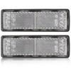 AGRISHOP 2x White Reflectors Stick On,97.7x32x9mm,E Approved, Stick On Car