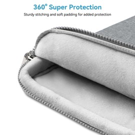 LANDICI 360° Protective Laptop Shoulder Bag 15.6 Inch, Laptop Case Sleeve for MacBook Pro 16, 15.6-16” Acer HP Dell ASUS Laptop, Waterproof Computer Bag Slim Briefcase for Men Women, Grey