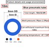 HUAZIZ Blue 8 mm OD 5 mm ID Polyurethane PU