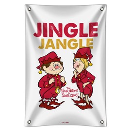 Year Without a Santa Claus Jingle Jangle Home Business Office Sign - Vinyl Banner - 22" x 33" (56cm x 84cm)