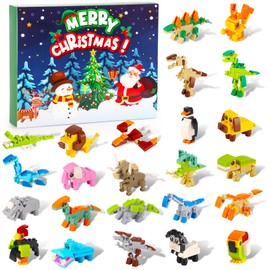 Advent Calendar 2023 Kids Toys, 24 Days Animal Building Blocks Christmas Countdown Calendar, Surprise Christmas Animal Building Toys for Kids Christmas Gifts for Boys Girls Age 4-12 Years Old