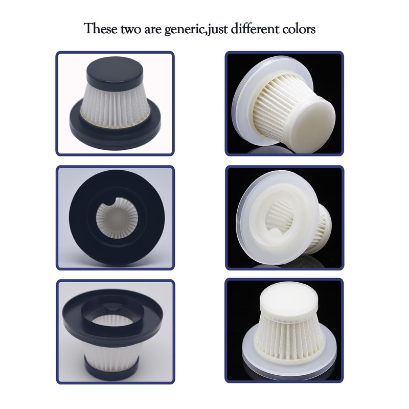 6-Pack LT-117C HEPA Filter Replacement: for KMM Handheld Car Vacuum