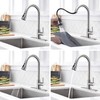 Single Handle Pull Down Kitchen Faucet, Stainless Steel Pull Out