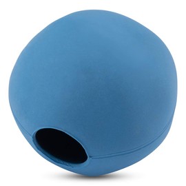 Beco Pets Dog Ball - Eco Friendly Natural Rubber Hollow Chew Toy for Dogs - Extra Strong - Small - Blue