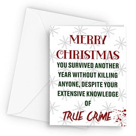 Make It Love It Sell It - Survived Another Year Without Killing Anyone - A5 Christmas Card, A5, 350gsm