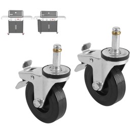 64413 Caster Wheels w/Brake for Weber Genesis 300/400 SER (2022 YRS), 64412 Locking Grill Wheels for Weber Genesis E325 Liquid Propane Parts, Genesis E410 E435 S335 SX335 E325S Wheel Replacement,2PCS