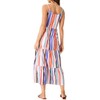 NIC+ZOE Women's Painted Stripes Tiered Maxi Dress, Pink Multi