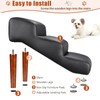 Senneny Black Faux Leather Dog Stairs, for Pets up to