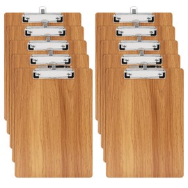 URbantin A4 Wooden Clipboard,10 Pack Wood Clipboard Holders with Pen Holder and Hanging Hole,A4 Clipboards Clip Board Hardboard Clipboard
