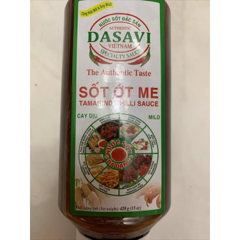 Dasavi Tamarind Chili Sauce Sot Ot Me Banh Trang Tron