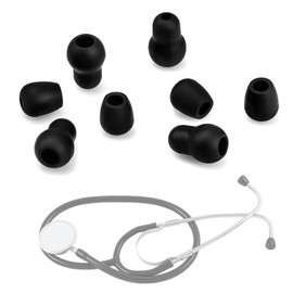 Adabuing Stethoscope Ear Tips Replacement for Littmann Stethoscopes, Compatible with Littman Ear Tips, Stethoscope Ear Pieces, Cardiology IV Parts and Littmann Stethoscope Parts - Soft Sealing Eartips (8 PCS)