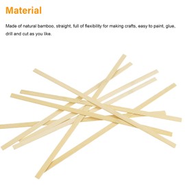 Powlankou 80 Pieces 11.81 Inches Natural Bamboo Sticks, Bamboo Strips, Strong Natural Bamboo Sticks for Craft Projects