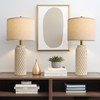 USumkky 24" Modern Ceramic Bedside Lamp Set of 2 for