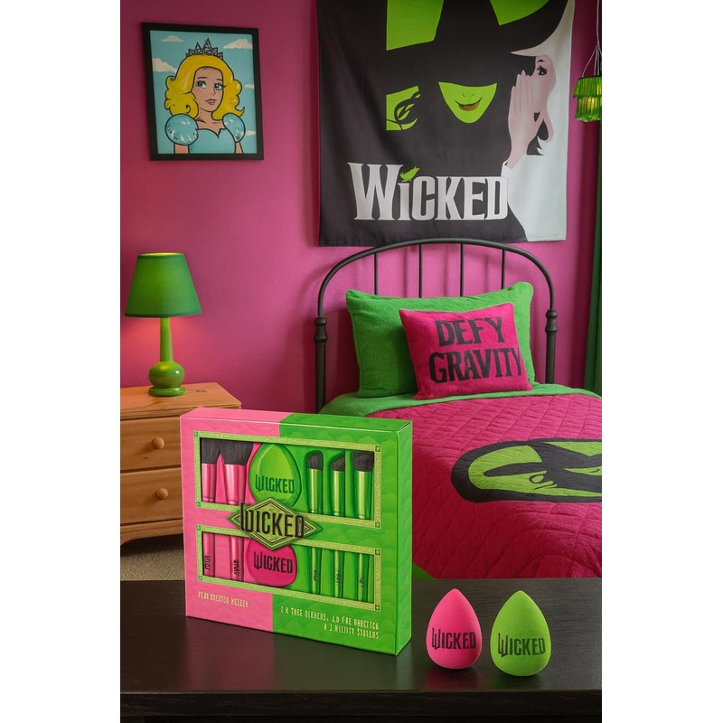Wicked Makeup Brush & Sponge Set – 2 Face Brushes,
