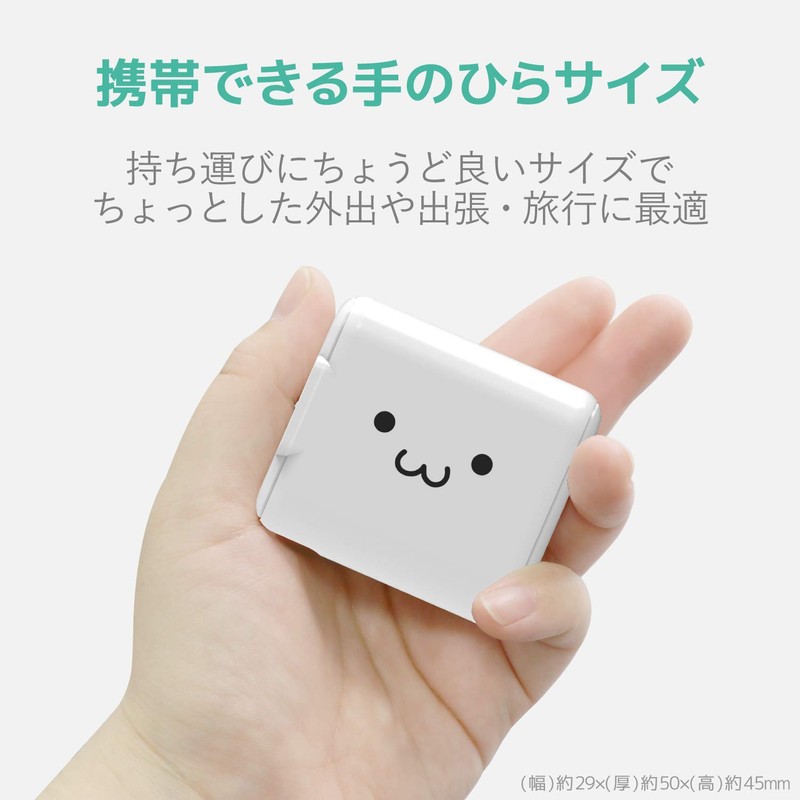 Elecom MPA-ACCP02WF USB Outlet Charger, 18W (USB PD Compatible), Type-C