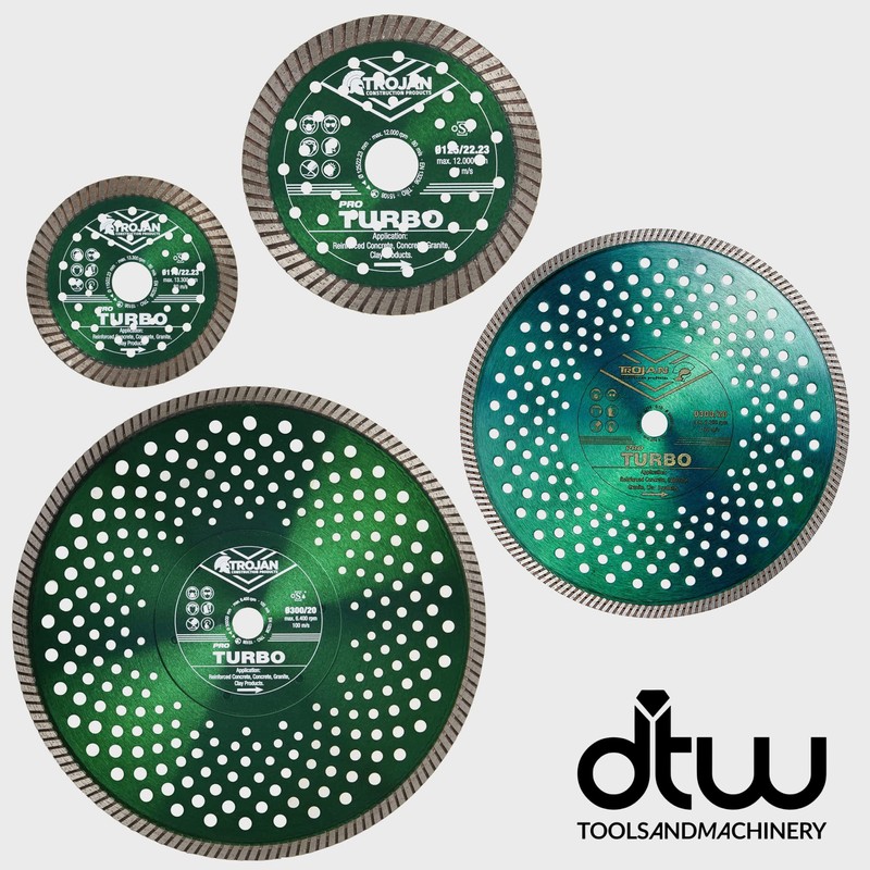 125mm Trojan Pro Turbo Diamond Blade - Fast Cutting Hard