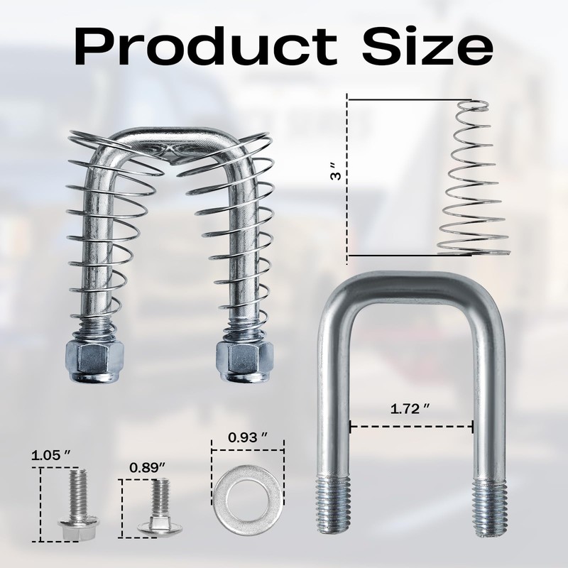 1900-2-1600 Replacement Safety Chain Trailer U-Bolt Kit for B&W Gooseneck