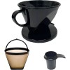 GoldTone #2 Cone Style Pour Over Coffee Dripper, Portable Pour