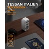 TESSAN Adapter Italy Socket, 6 in 1 Travel Adapter Italy