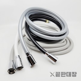 Last step: anti-scale domestic shower hose 1.5M &amp; 2M 4 color shower hose, black 1.5M / 끝판대장 물때 방지 국산 샤워호스 1.5M & 2M 4컬러 샤워기 호스, 블랙 1.5M