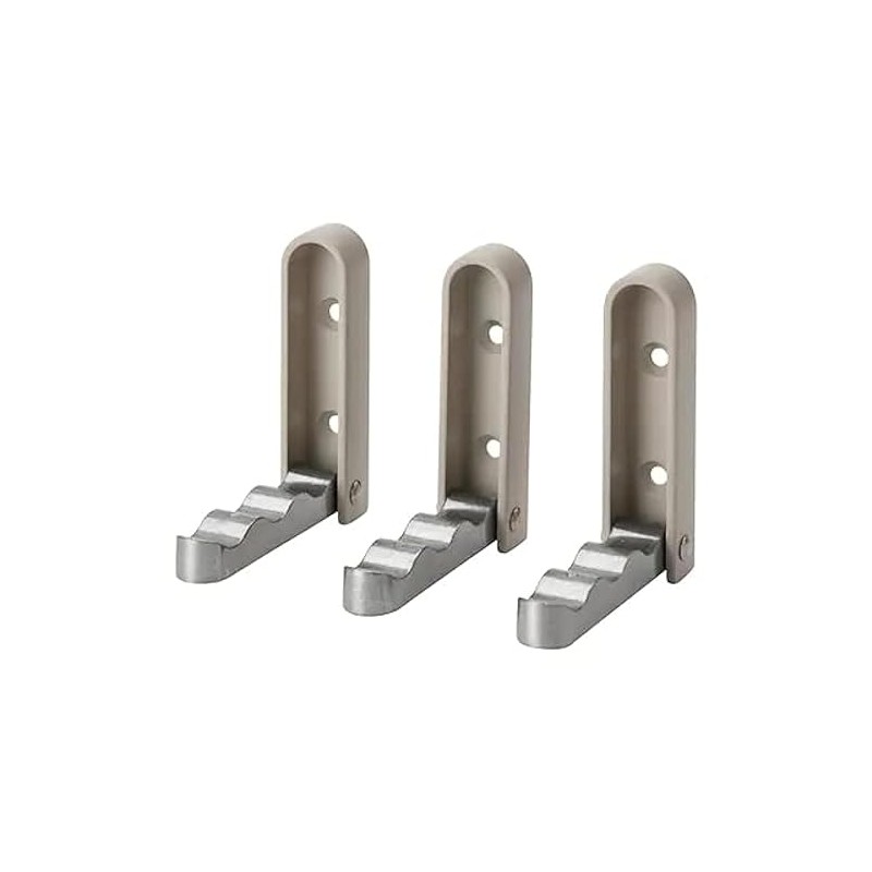 KLYKET Folding Hook, Aluminium/Beige 3 Pack